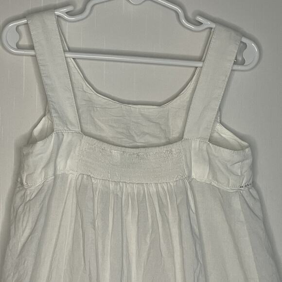 Monsoon White Cotton Sparkle Smocked Summer Top Size 8/9 - Picture 9 of 10